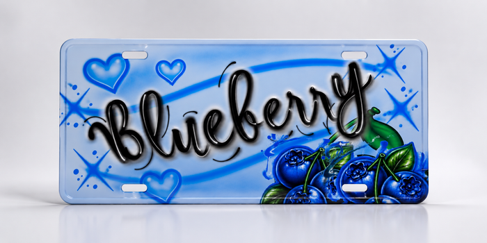 Blueberry Aesthetic Custom Front License Plate