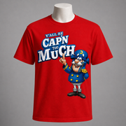 Y’all Be Cap’n Too Much Graphic Tee | Funny Cereal-Inspired Statement Shirt image 3