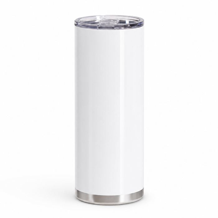 Custom 20oz Skinny Sublimation Tumbler w/ Straw