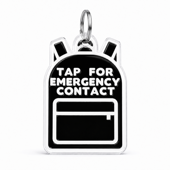 Tap for Emergency Backpack NFC Chip