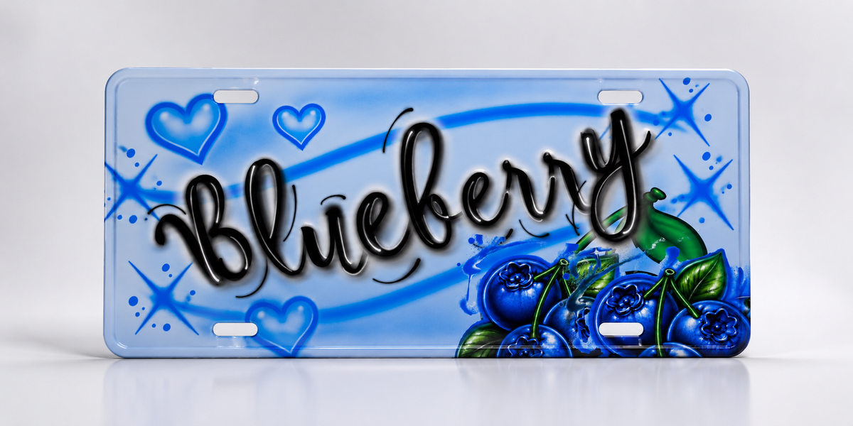 Blueberry Aesthetic Custom Front License Plate