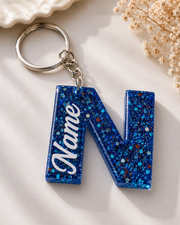 Custom Handmade Acrylic Letter Keychain- Customized with Name image 1