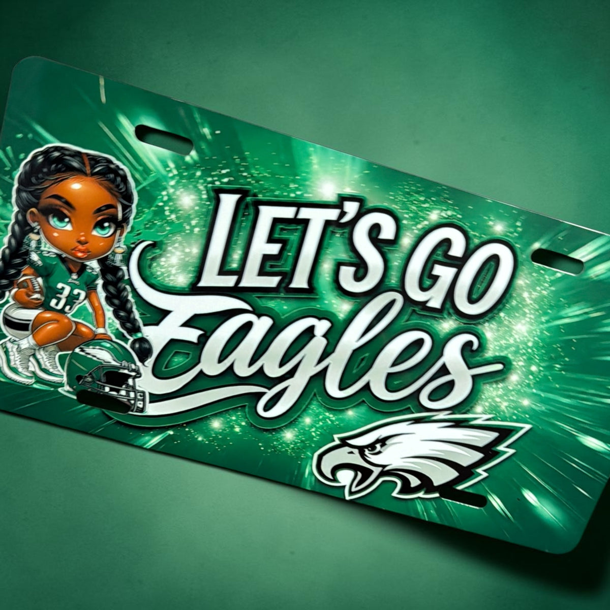 Let's Go Eagles License Plate